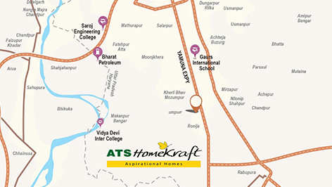 ATS Plots Yamuna Expressway Location Map