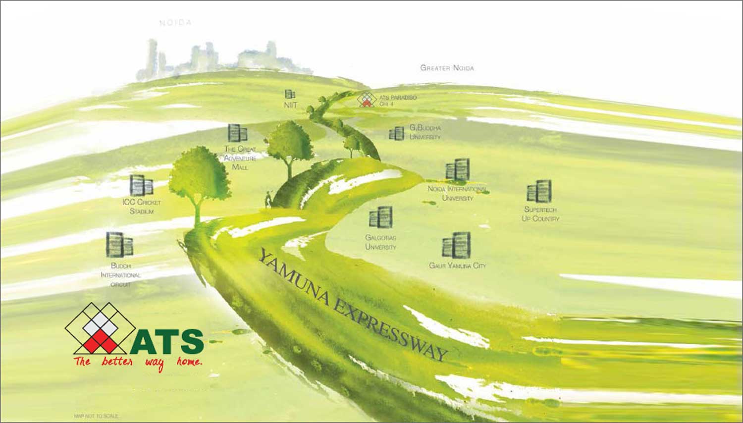 ATS Yamuna Expressway Location Map